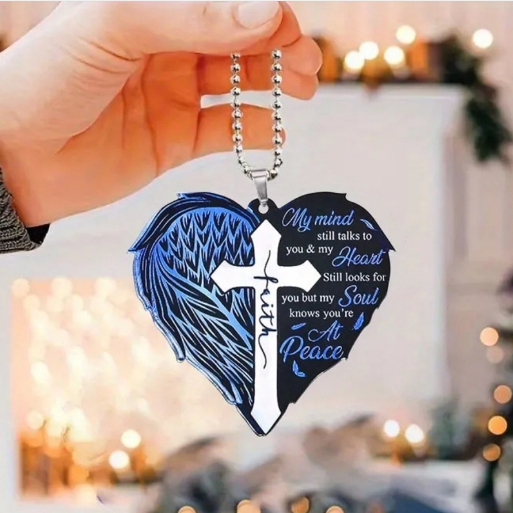 At Peace  Faith cross pendant